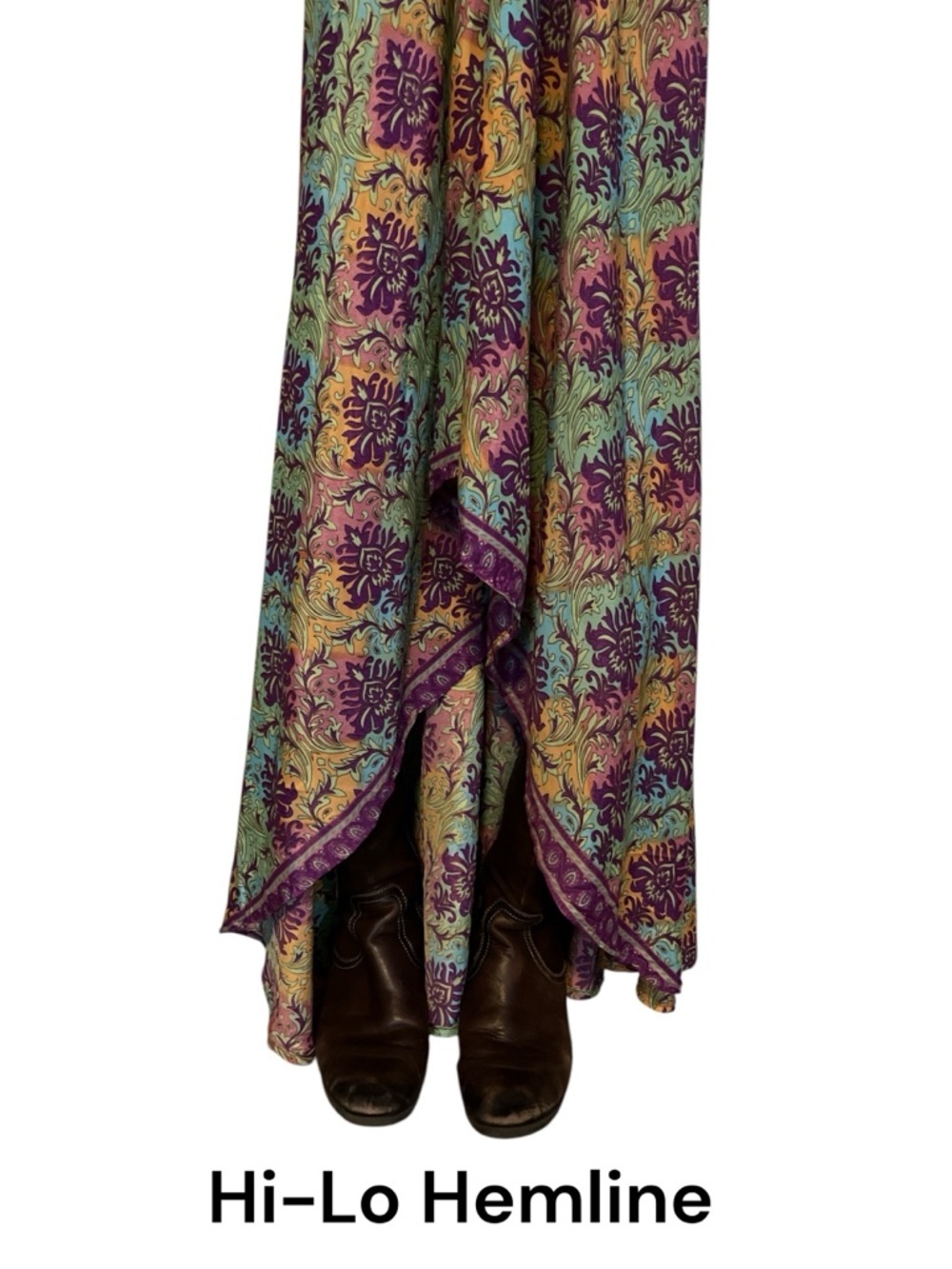 India Boutique Silky Maxi Sari Dress NWT - Picture 6 of 9